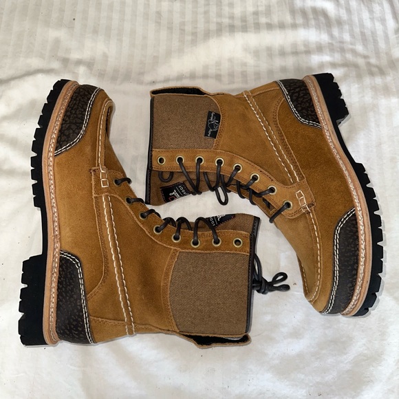 Woolrich Mens Squatch Above Ankle Waterproof Work Casual Tan Boots Sz 10.5 US - Picture 3 of 5
